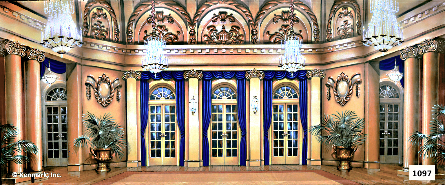 2008 Elegant Ballroom Blue Drapes