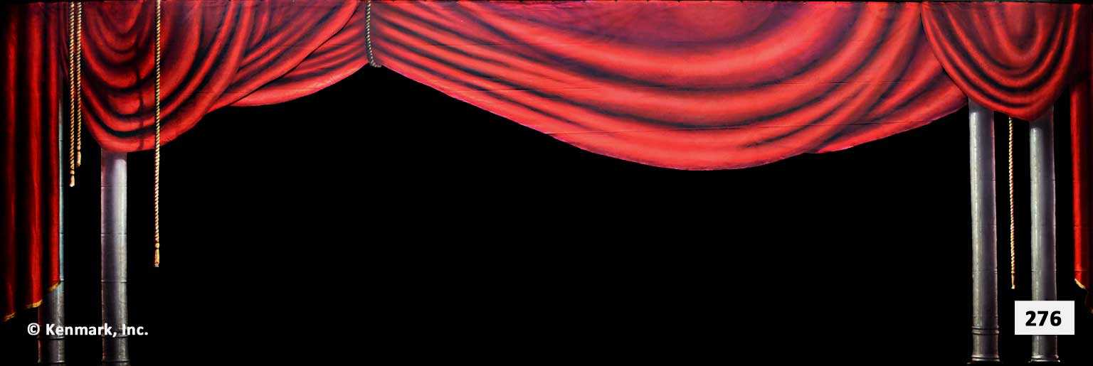 306 Arabian Court Red Drape Borders Legs