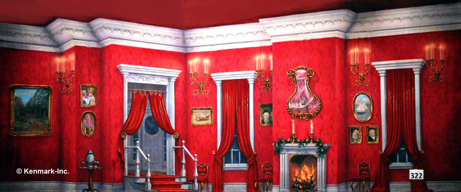 345 Red Victorian Living Room