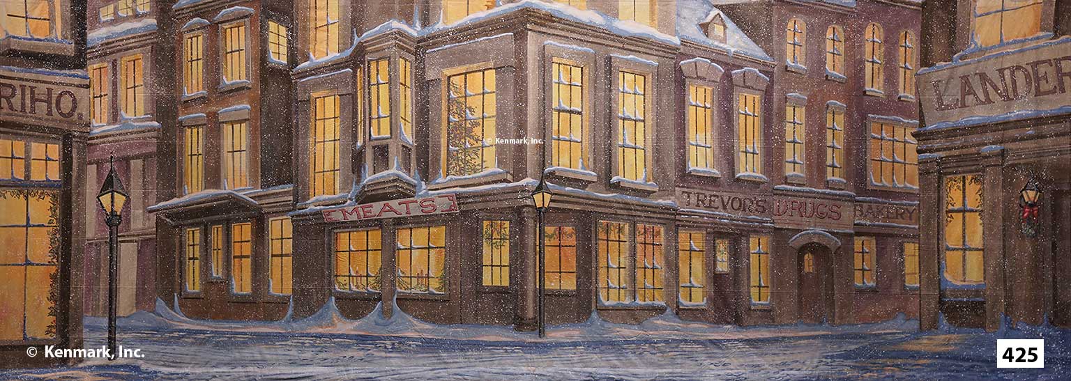 435 English City Winter Scene