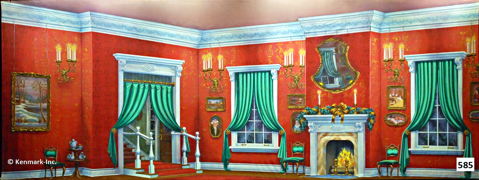 1396 Red Victorian Living Room