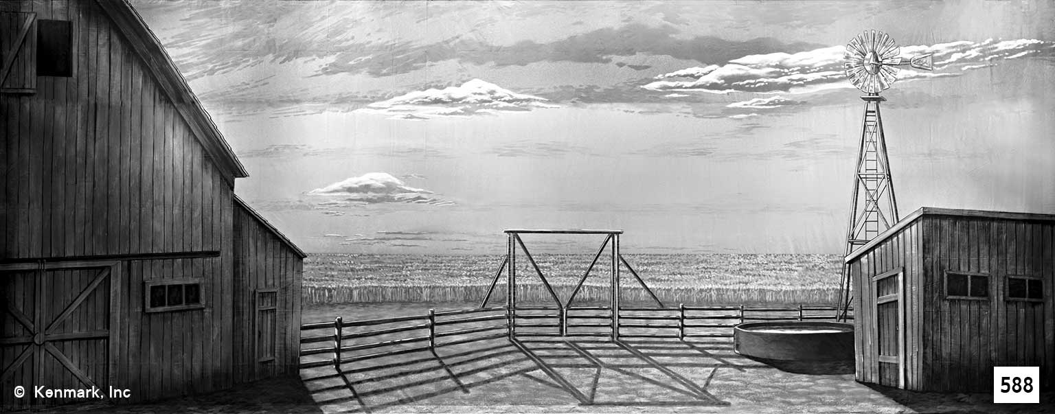 ED 588 Auntie Em's Farm Black & White