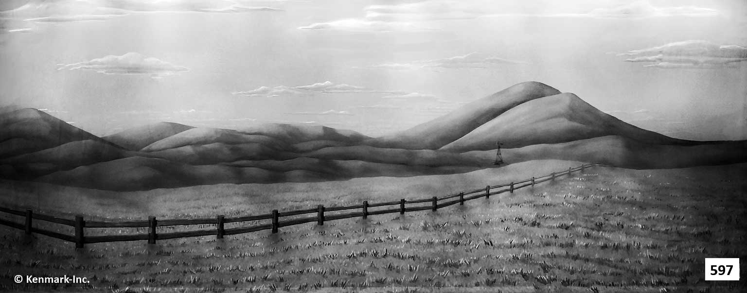 ED597 Wheat Field Black & White