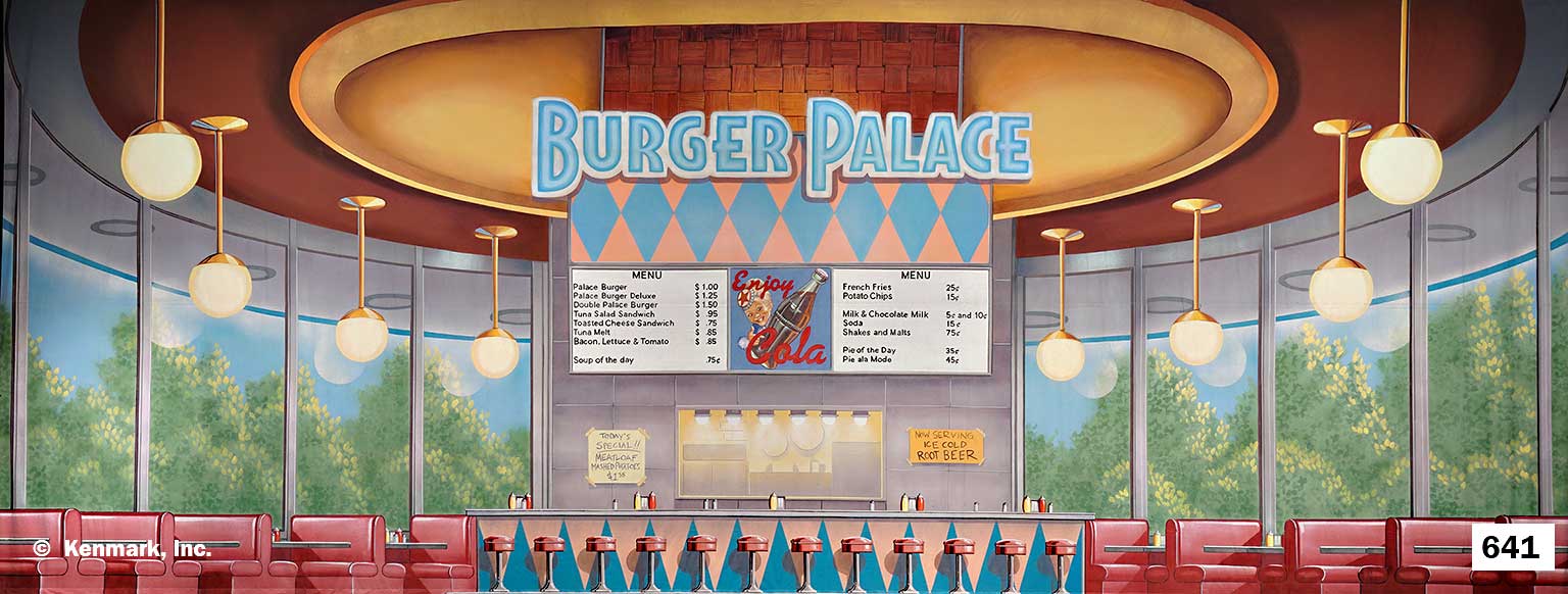 ED641 Drive In Restaurant Interior Daytime