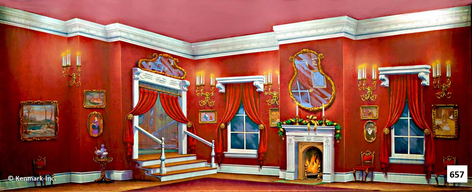 1412 Red Victorian Living Room