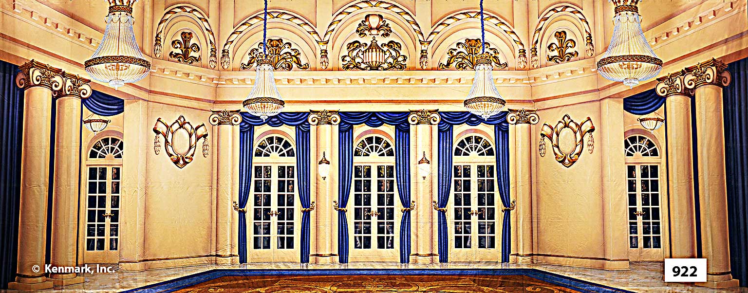 50 Ballroom Blue Drapes